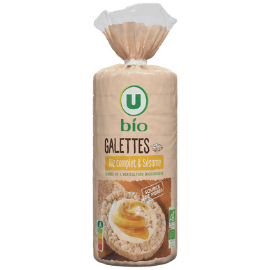 Galettes de riz complet & Sésame bio U