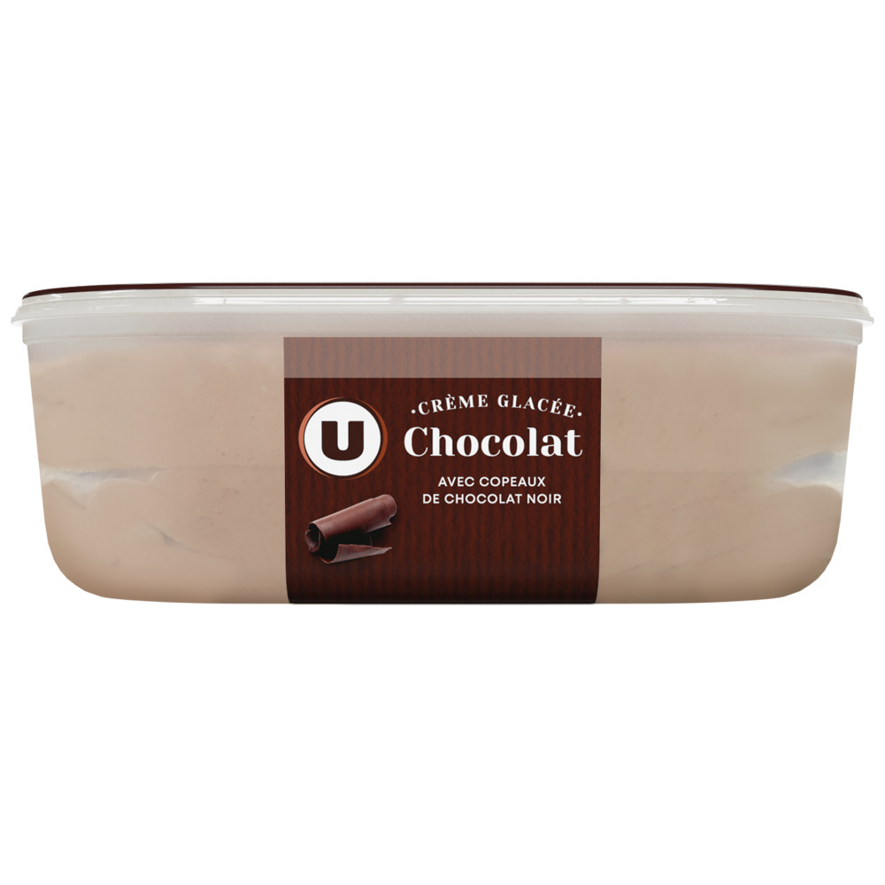 Chocolate ice cream with chocolate chips U 