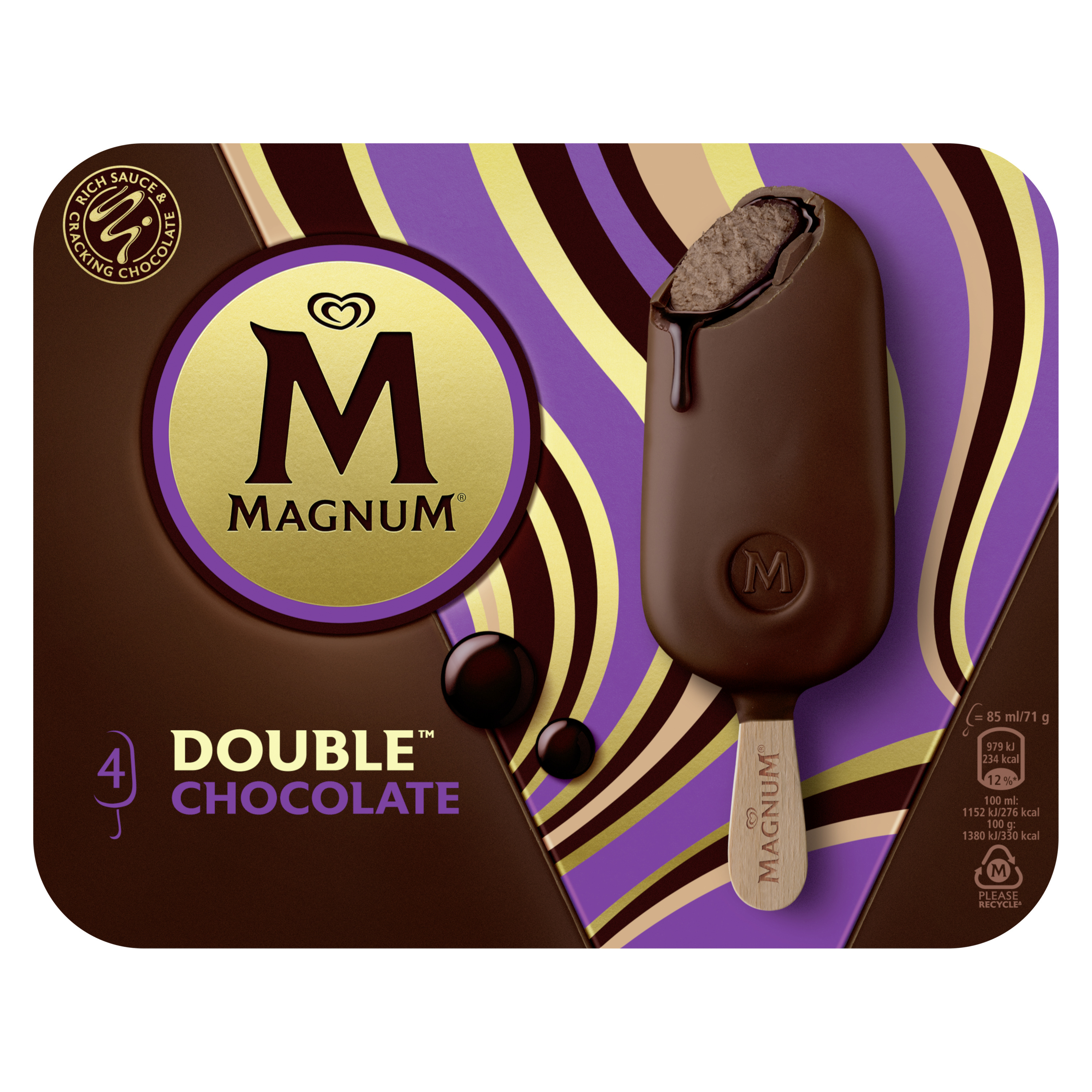 Magnum ice cream sticks double Chocolate