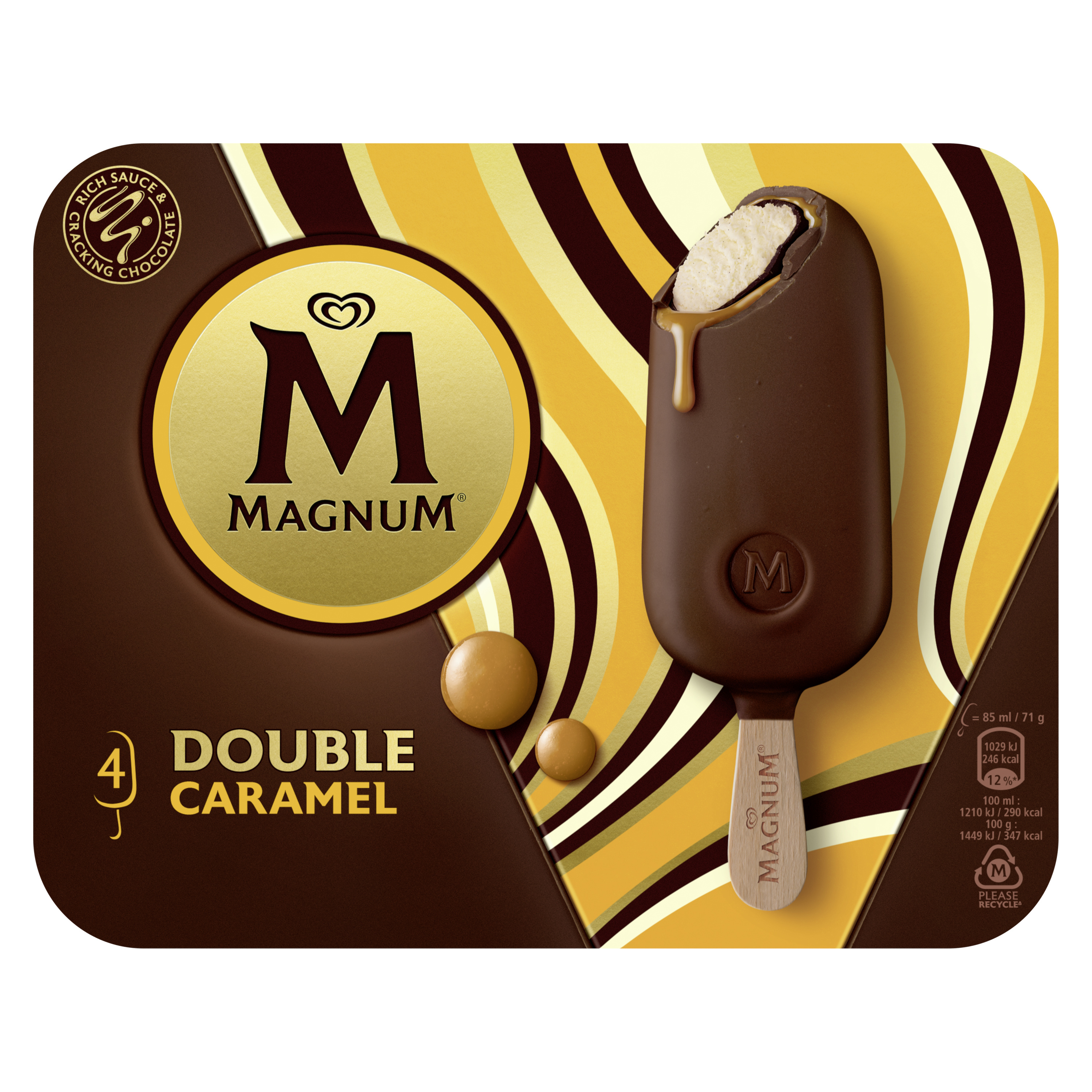 Magnum ice cream sticks double Caramel