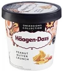 Häagen-dazs peanut butter ice cream crisp tubs
