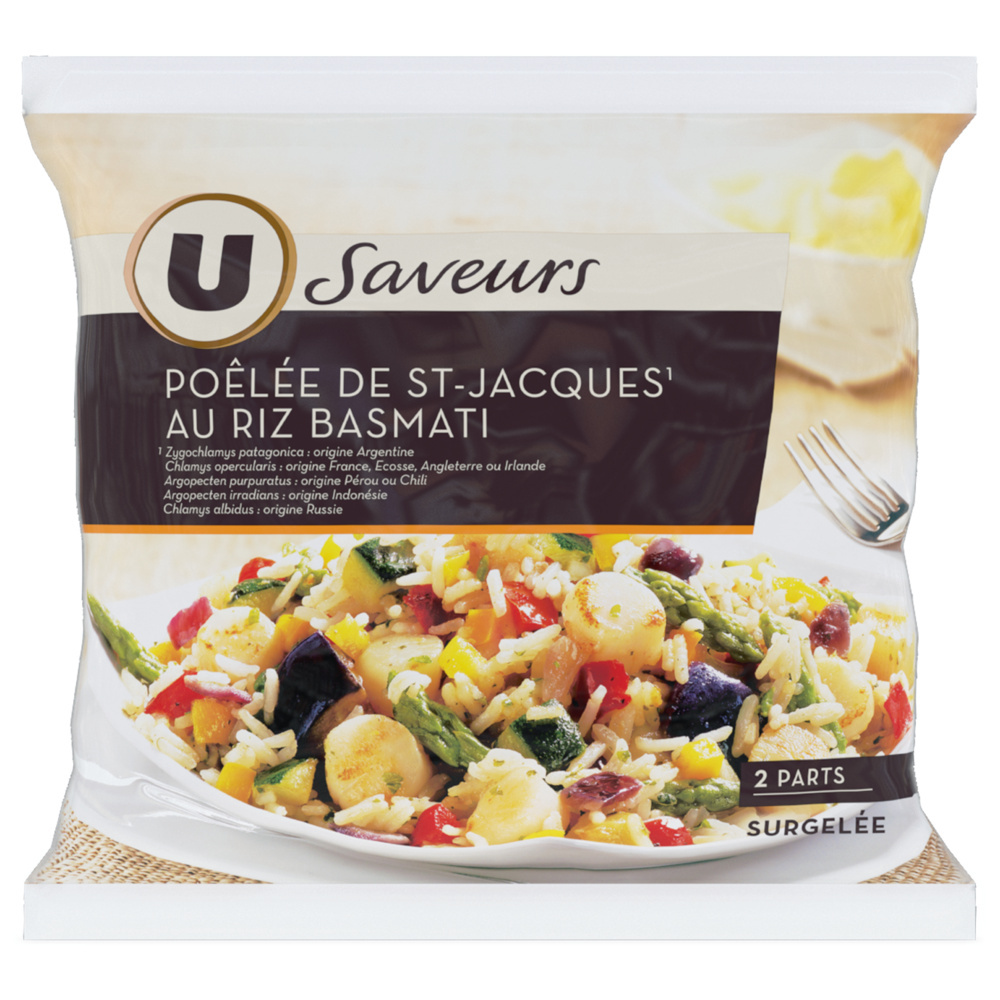 Pan-fried scallops with basmati rice U