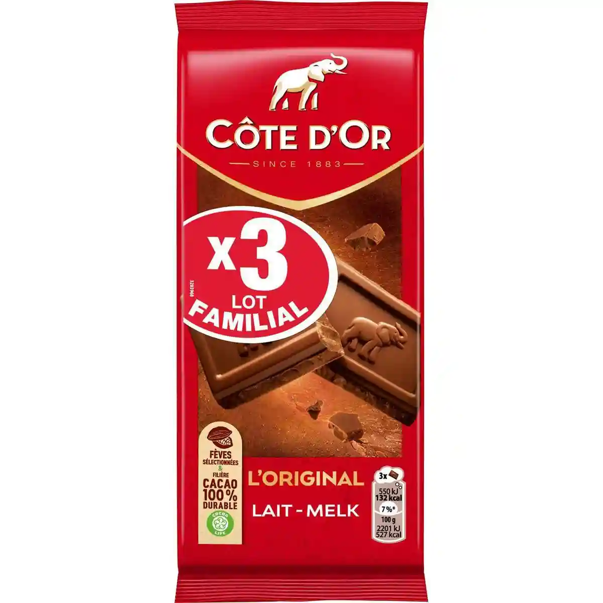 Cote d'Or chocolat au lait l'original