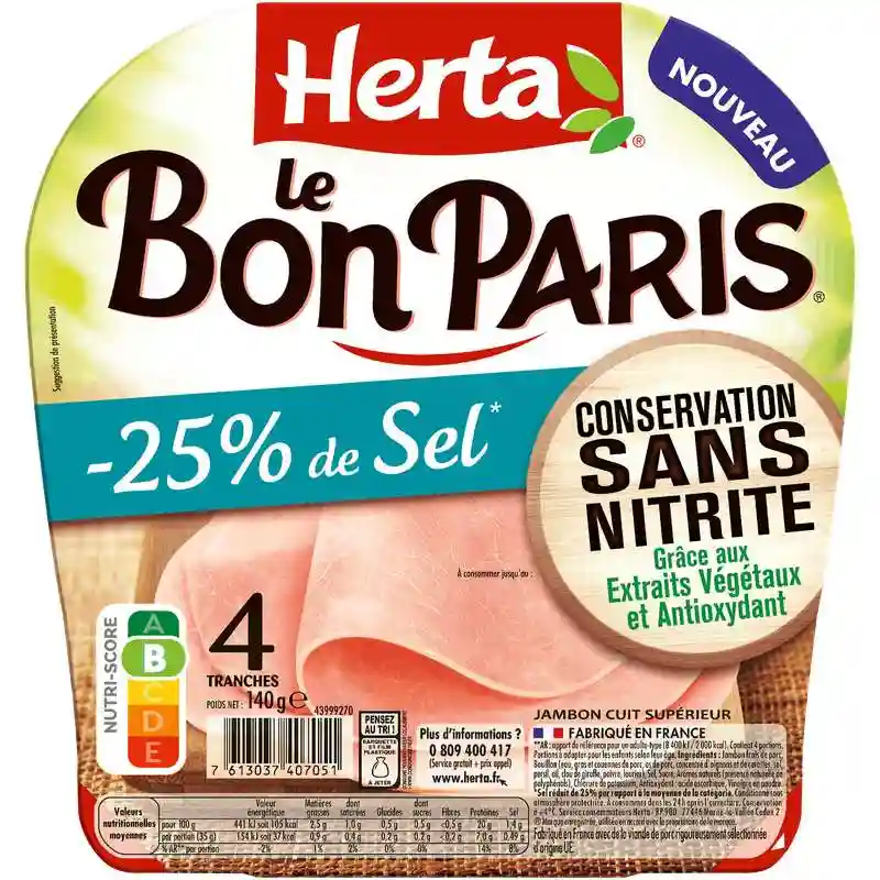 Le bon paris Herta white ham 4 slices