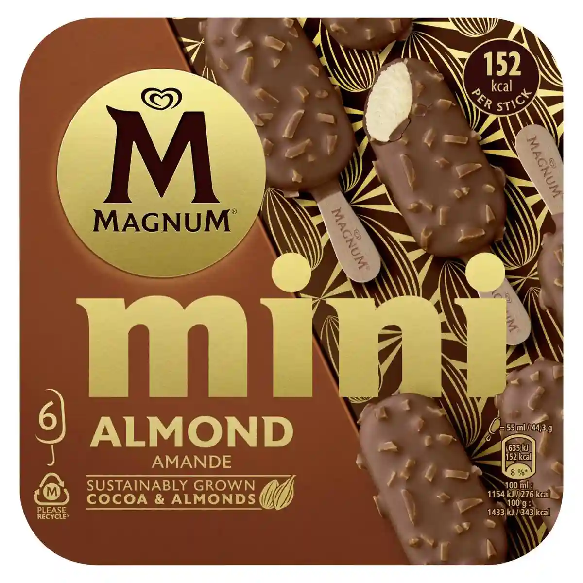 Magnum mini iced almond sticks