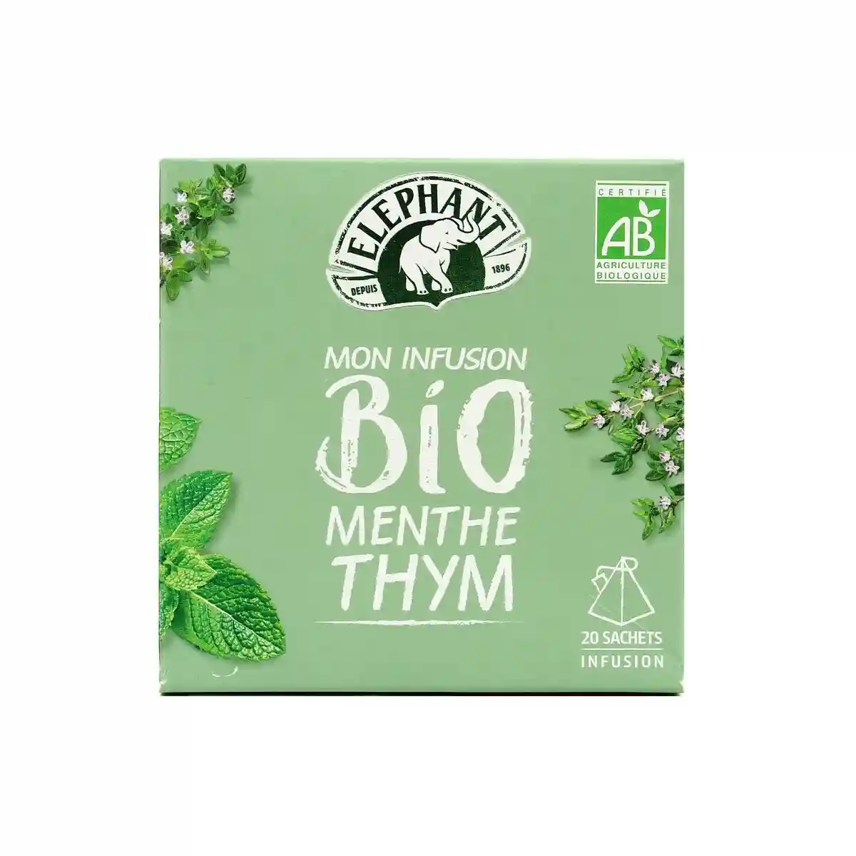 Mon infusion bio menthe thym Elephant