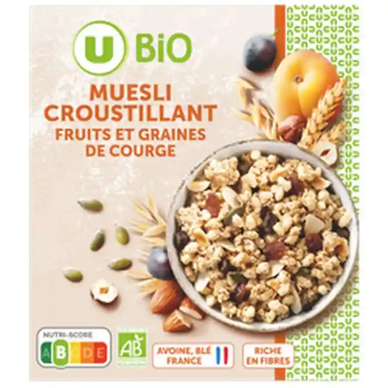 Muesli croustillant fruits et graines de courge U