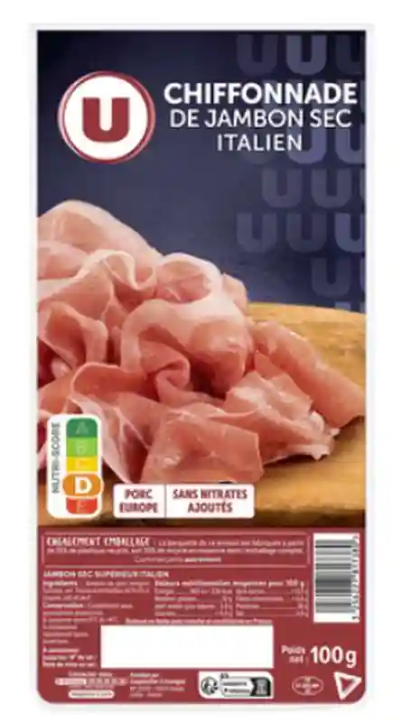 Chiffonnade of dry-cured Italian ham U