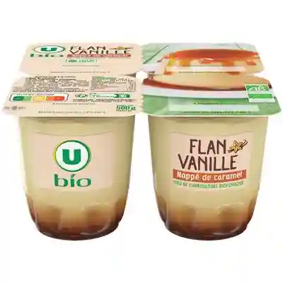 Vanilla custard topped with caramel U