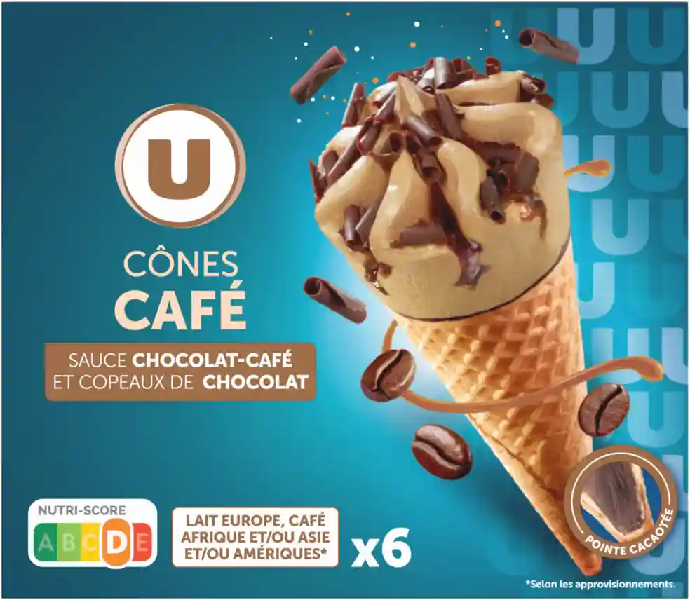 Coffee ice cream cones U