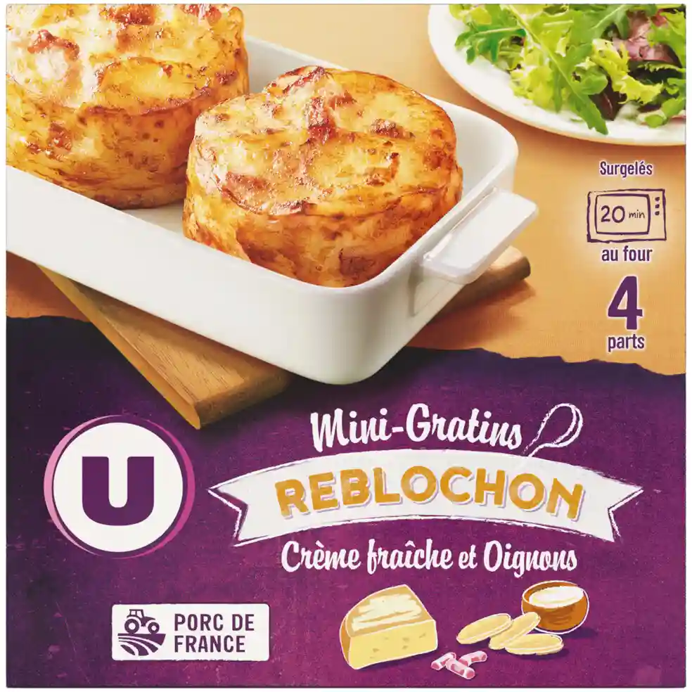 Mini gratin with reblochon cheese and bacon U