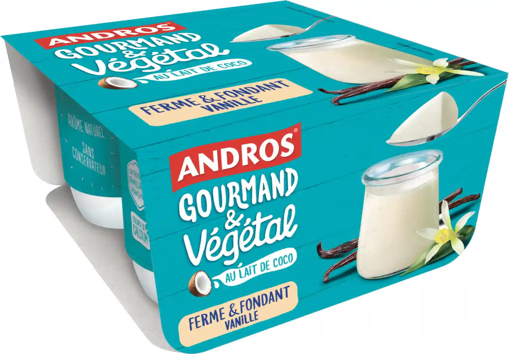 Andros vegetable yogurt with coconut milk and vanilla