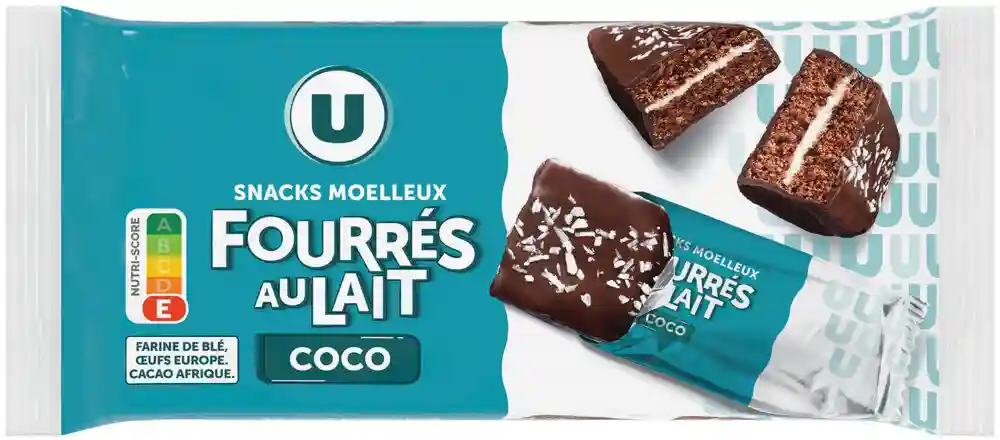 Moelleux coco fourrés au lait U