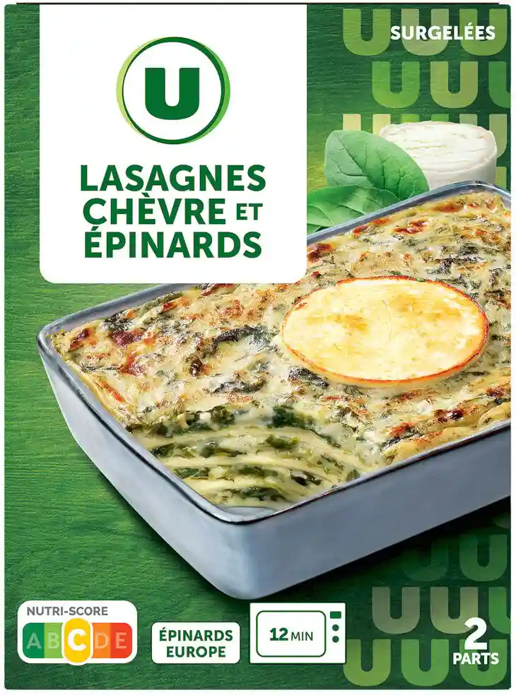 Goat's cheese and spinach lasagne U 
