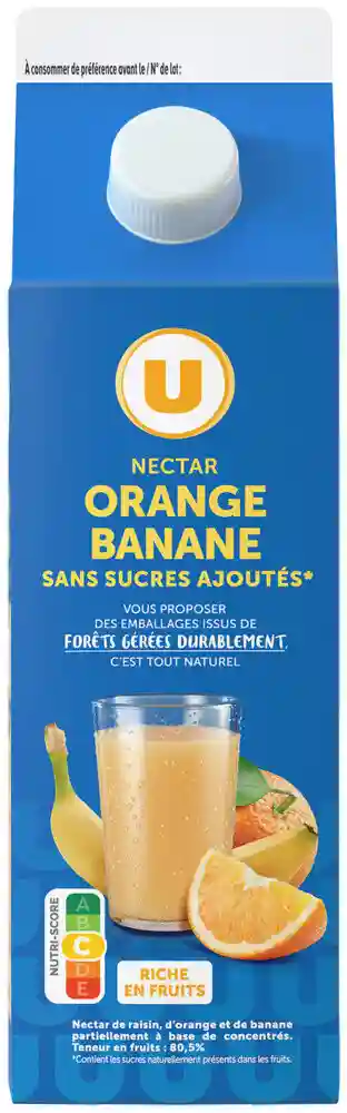 Orange banana nectar with no added sugar U