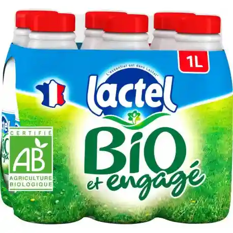 Lactel Organic whole milk 6*1L