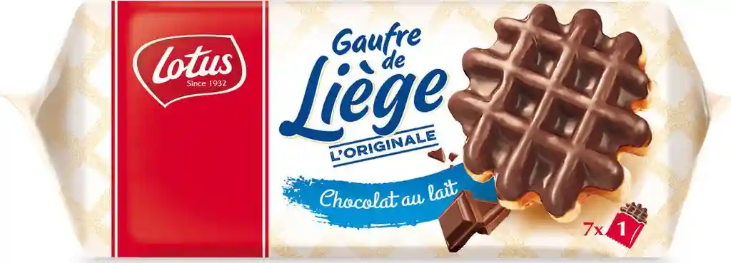 Lotus milk chocolate Liege waffle