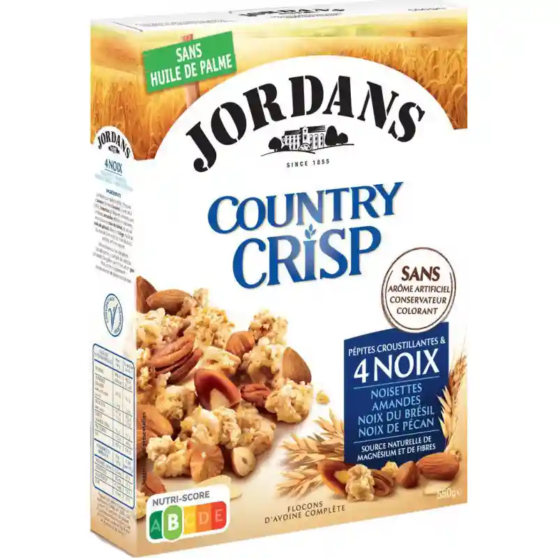 Céréales Jordan's Country Crisp 4 noix 