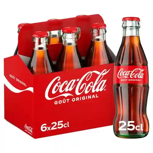 Coca-Cola Glass Bottle 6x25cl
