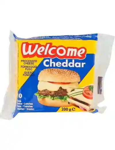 Welcome cheddar slices for burgers